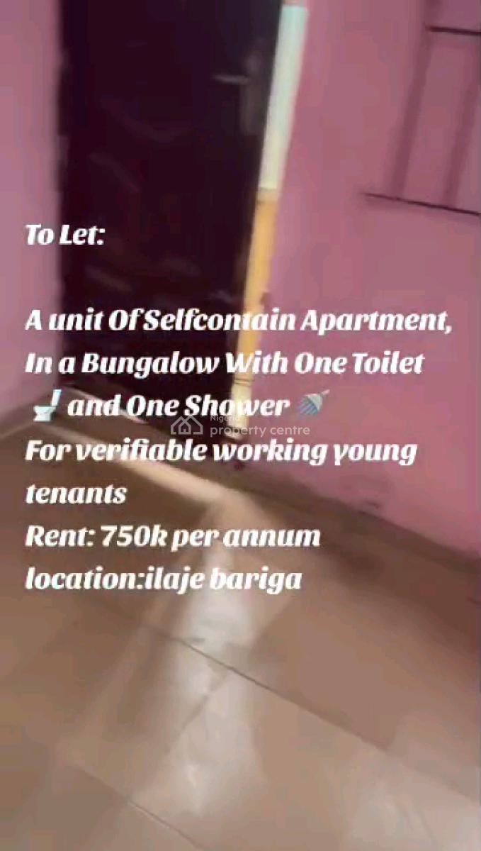 Standard Room Self Contained, Ilaje, Bariga, Shomolu, Lagos, Self Contain (single Rooms) for Rent