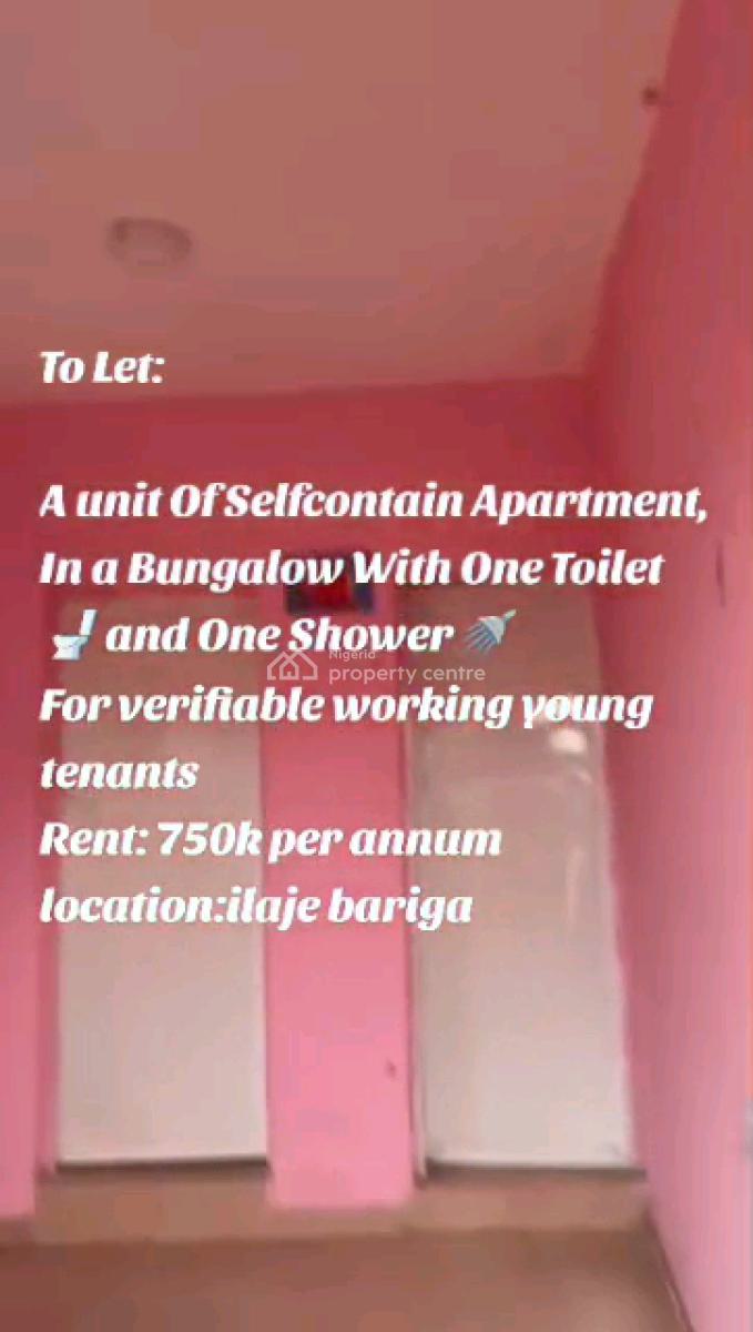 Standard Room Self Contained, Ilaje, Bariga, Shomolu, Lagos, Self Contain (single Rooms) for Rent