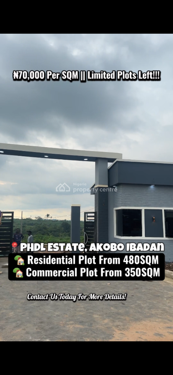 a Land Well Fenced and Gated in an Estate, Pdhl Estate, Akobo, Ibadan, Oyo, Mixed-use Land for Sale
