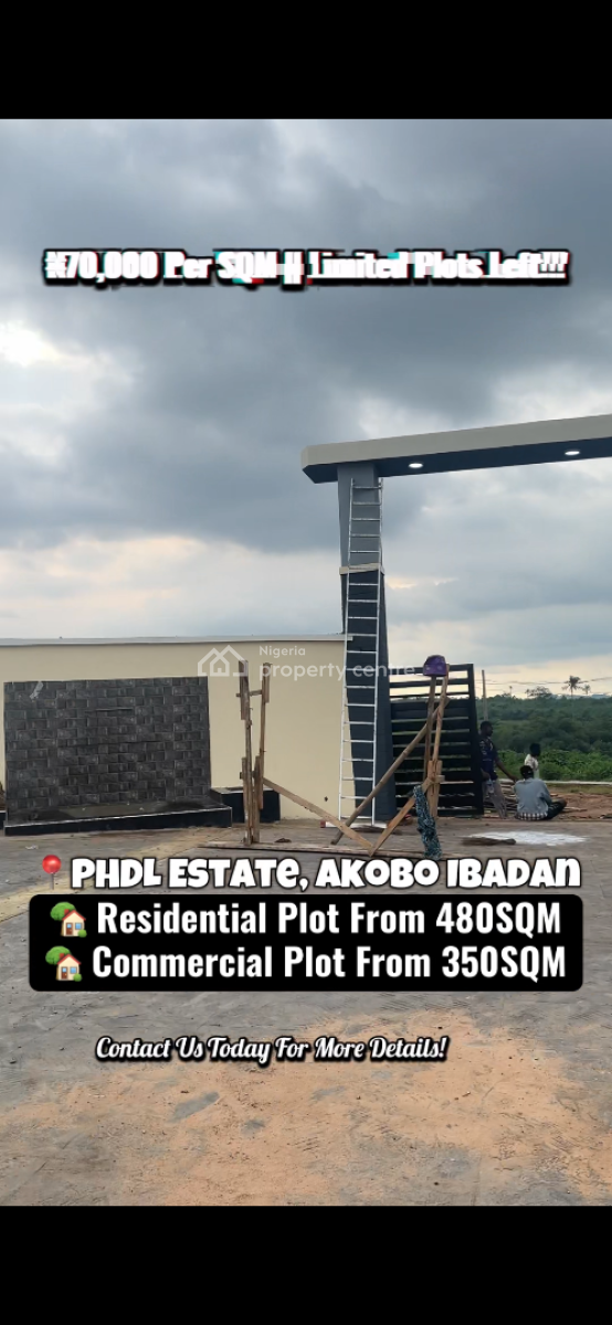 a Land Well Fenced and Gated in an Estate, Pdhl Estate, Akobo, Ibadan, Oyo, Mixed-use Land for Sale