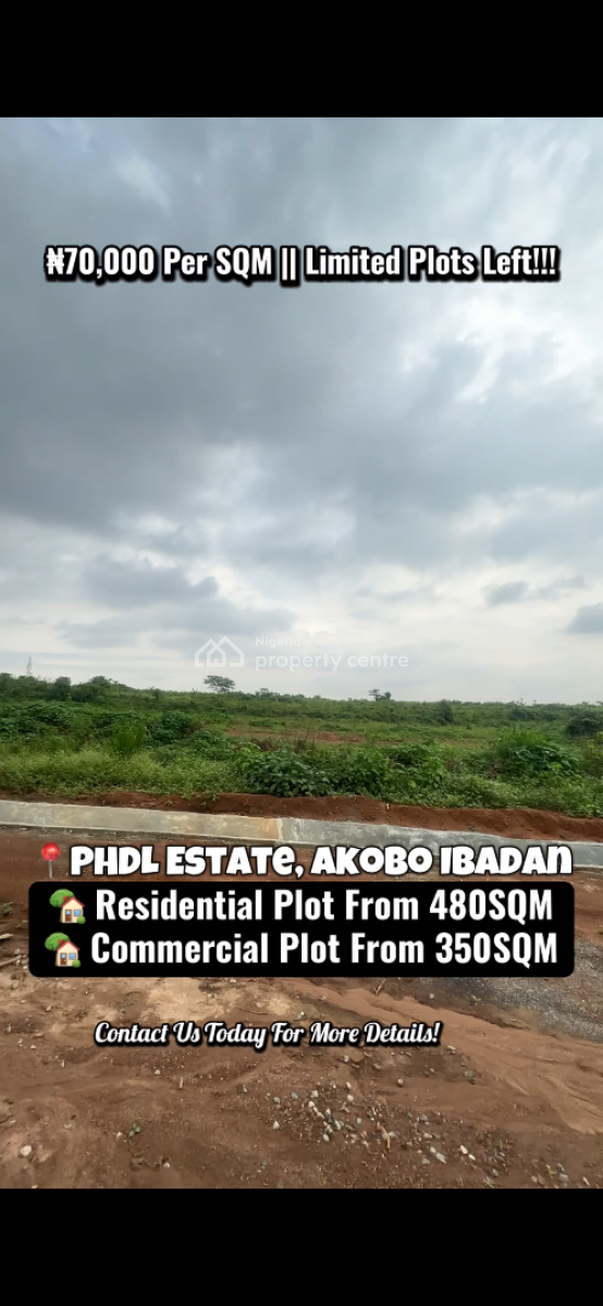 a Land Well Fenced and Gated in an Estate, Pdhl Estate, Akobo, Ibadan, Oyo, Mixed-use Land for Sale