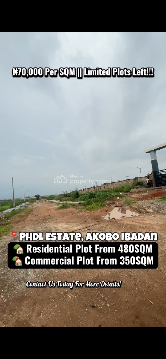 a Land Well Fenced and Gated in an Estate, Pdhl Estate, Akobo, Ibadan, Oyo, Mixed-use Land for Sale