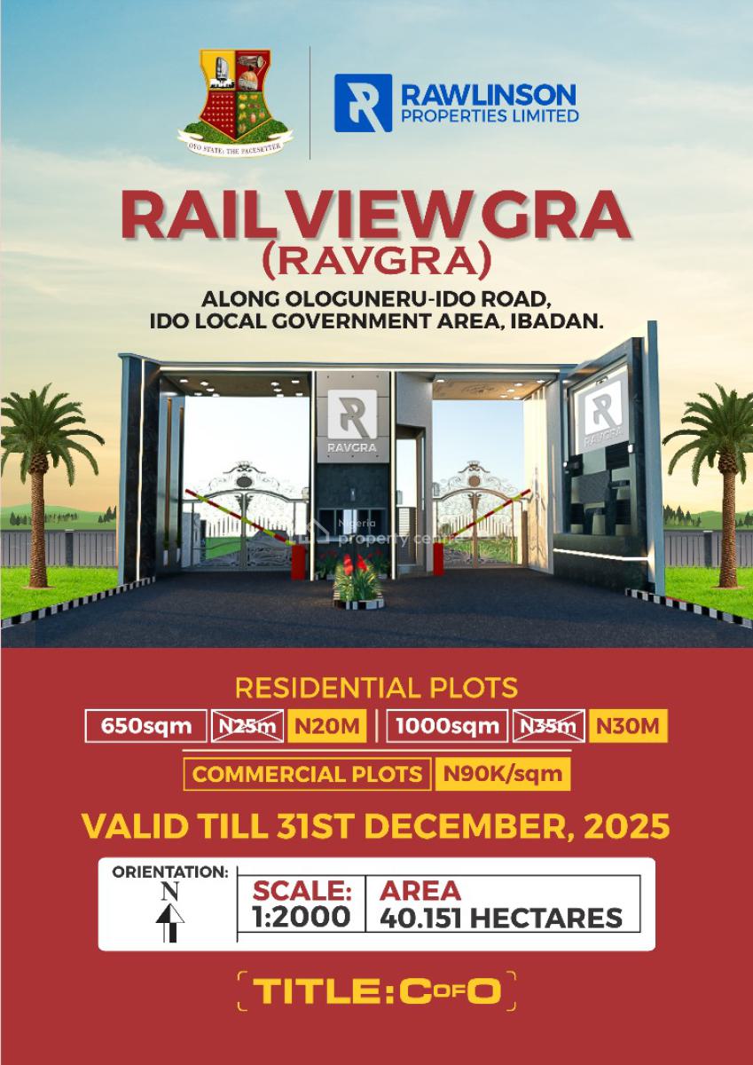 Prime Plots, Ologuneru-ido Road, Railview Gra, Ologuneru, Ibadan, Oyo, Residential Land for Sale