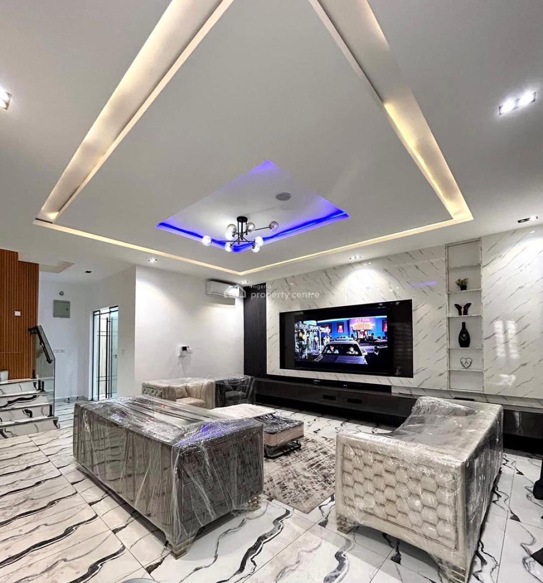 Fully Furnished Standard 5 Bedrooms Detached with a Pool, Ikota Lekki, Ikota, Lekki, Lagos, Detached Duplex for Rent