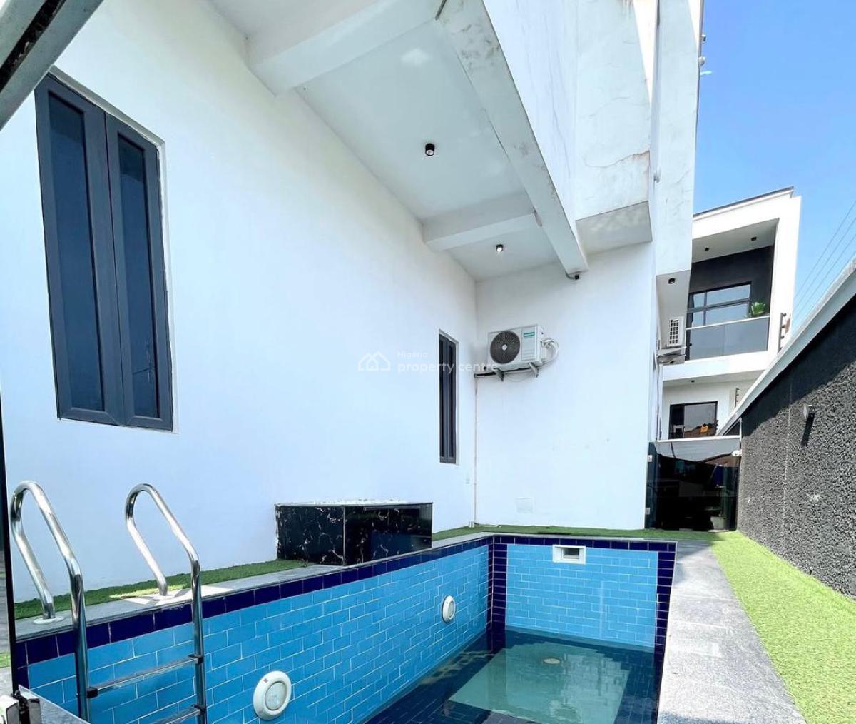 Fully Furnished Standard 5 Bedrooms Detached with a Pool, Ikota Lekki, Ikota, Lekki, Lagos, Detached Duplex for Rent