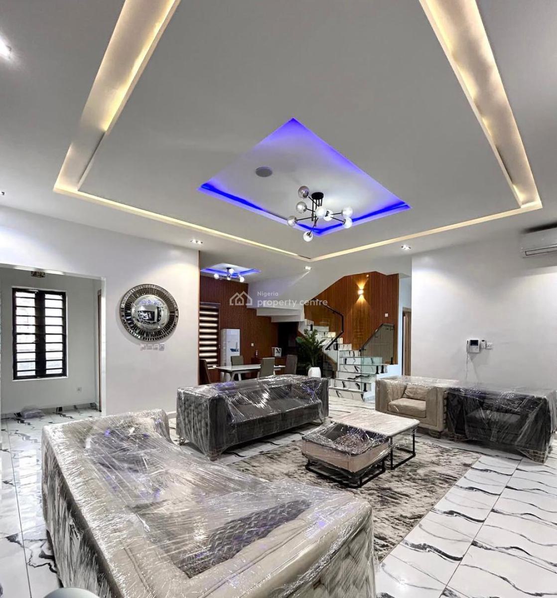 Fully Furnished Standard 5 Bedrooms Detached with a Pool, Ikota Lekki, Ikota, Lekki, Lagos, Detached Duplex for Rent
