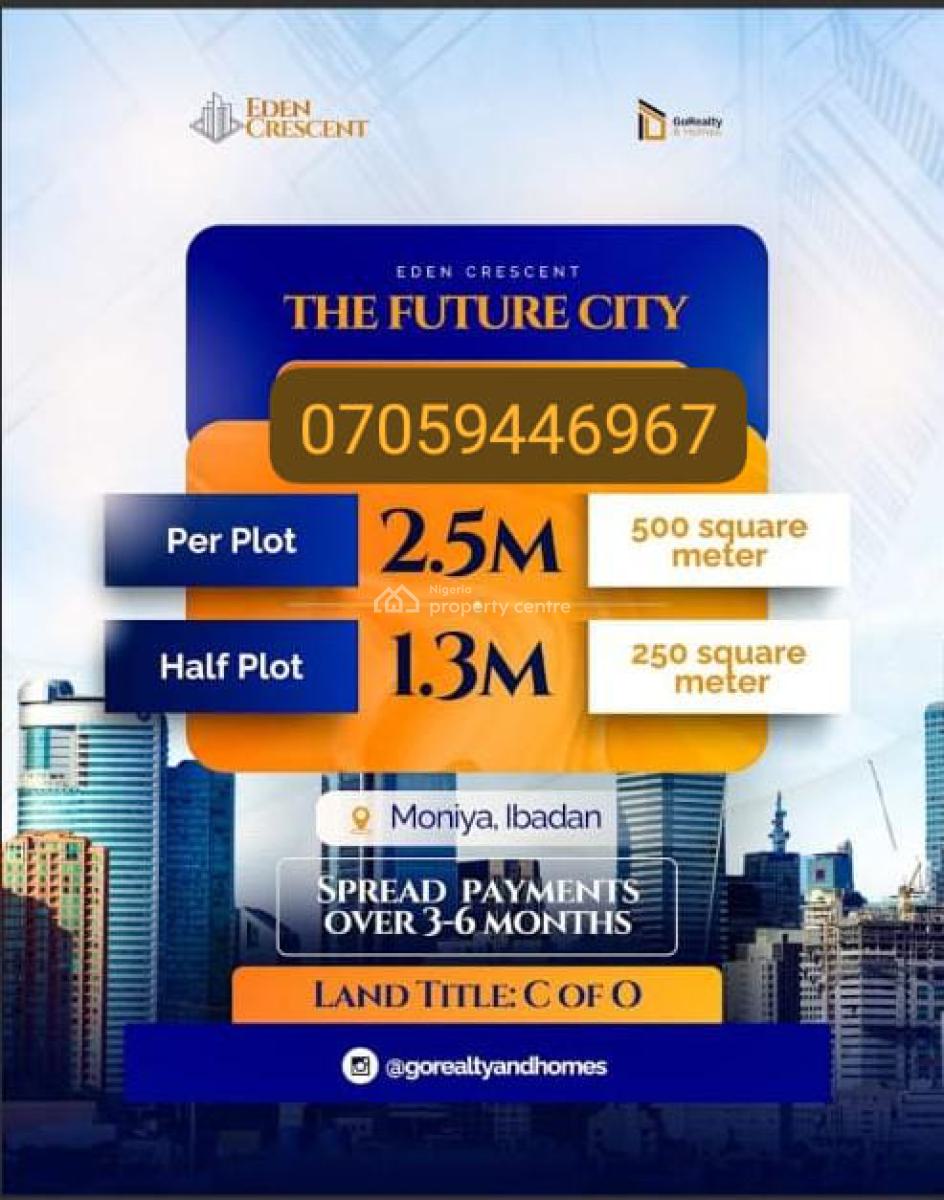 Plots of C of O Lands in Moniya, Close to Moniya Market,along The Tarred Road, Moniya, Ibadan, Oyo, Mixed-use Land for Sale