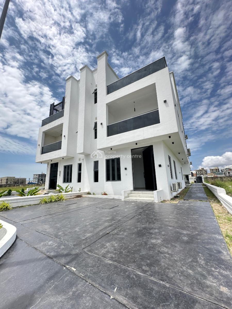 The Most Affordable Luxury 4 Bedroom Detached Duplex in Cowrie Creek, Contemporary Spacious 4 Bedroom Semi-detached Duplex with Bq, Rooftop, Ikate, Lekki, Lagos, Semi-detached Duplex for Sale