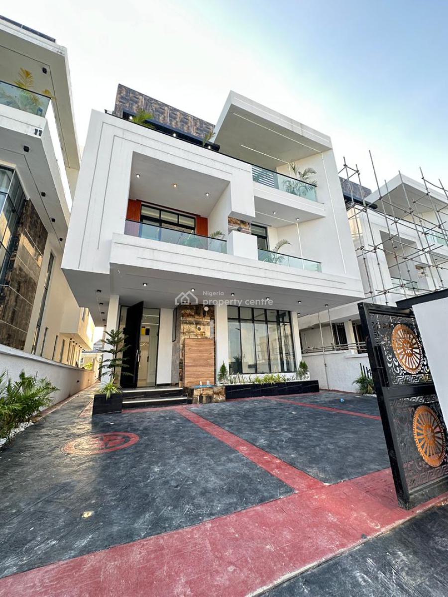 Exquisite Spacious 6 Bedroom Fully Detached Duplex with Bq, Cinema, Ro, 6 Bedroom in a Serene Environment with Rooftop, Chevron Lekki, Lekki, Lagos, Detached Duplex for Sale
