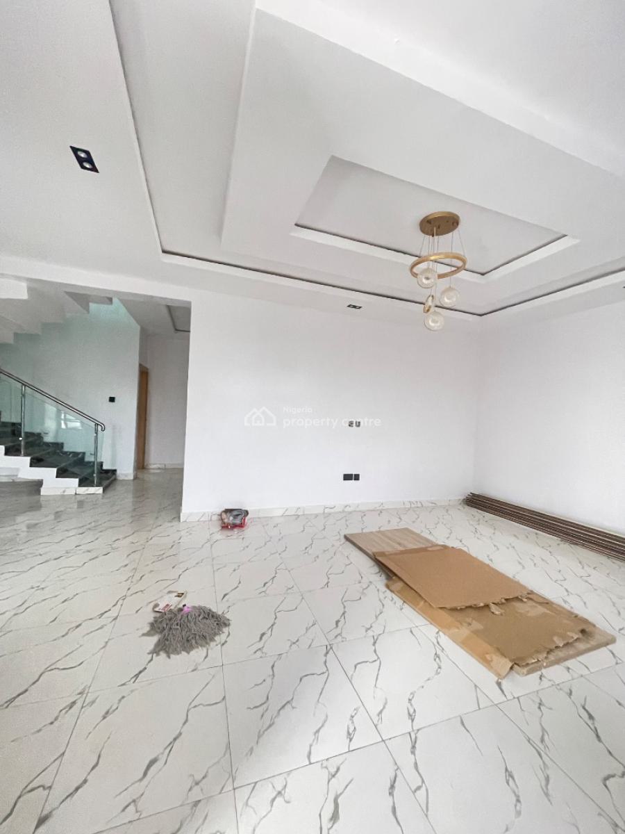 Luxury Brand New 4 Bedroom Terrace Duplex Alone in The Compound, Located Inside a Secured Estate,clean Water and Beautiful Environment, Sangotedo, Ajah, Lagos, Terraced Duplex for Rent