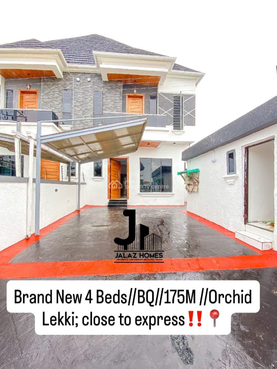Brand New 4 Bedroom Semi Detached Home with a Bq, Lekki, Lagos, House for Sale
