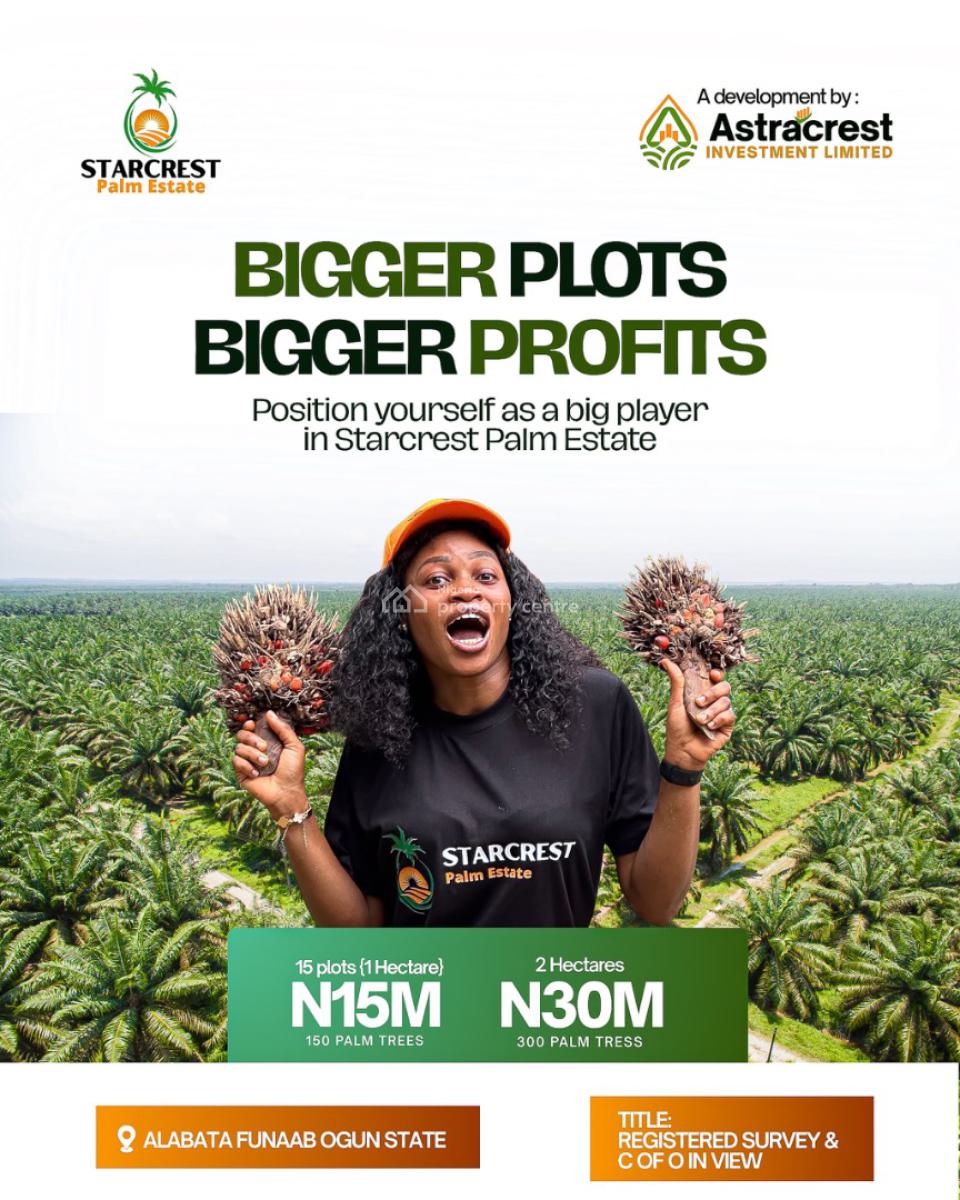 Big News!   We Are Excited to Officially Launch, Starcrest Palm Estate, Albata, Abeokuta North, Ogun, Industrial Land for Sale