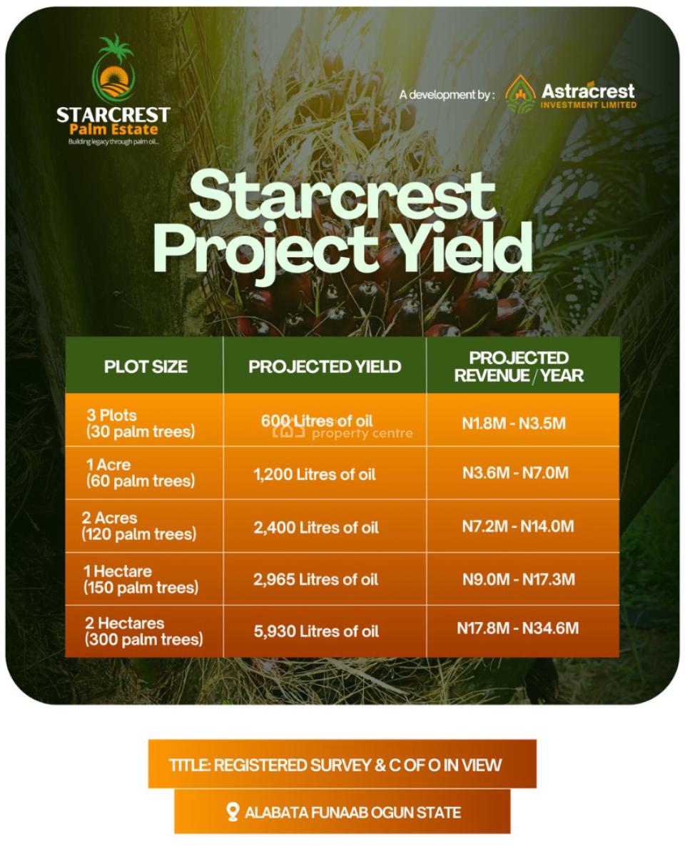 Big News!   We Are Excited to Officially Launch, Starcrest Palm Estate, Albata, Abeokuta North, Ogun, Industrial Land for Sale