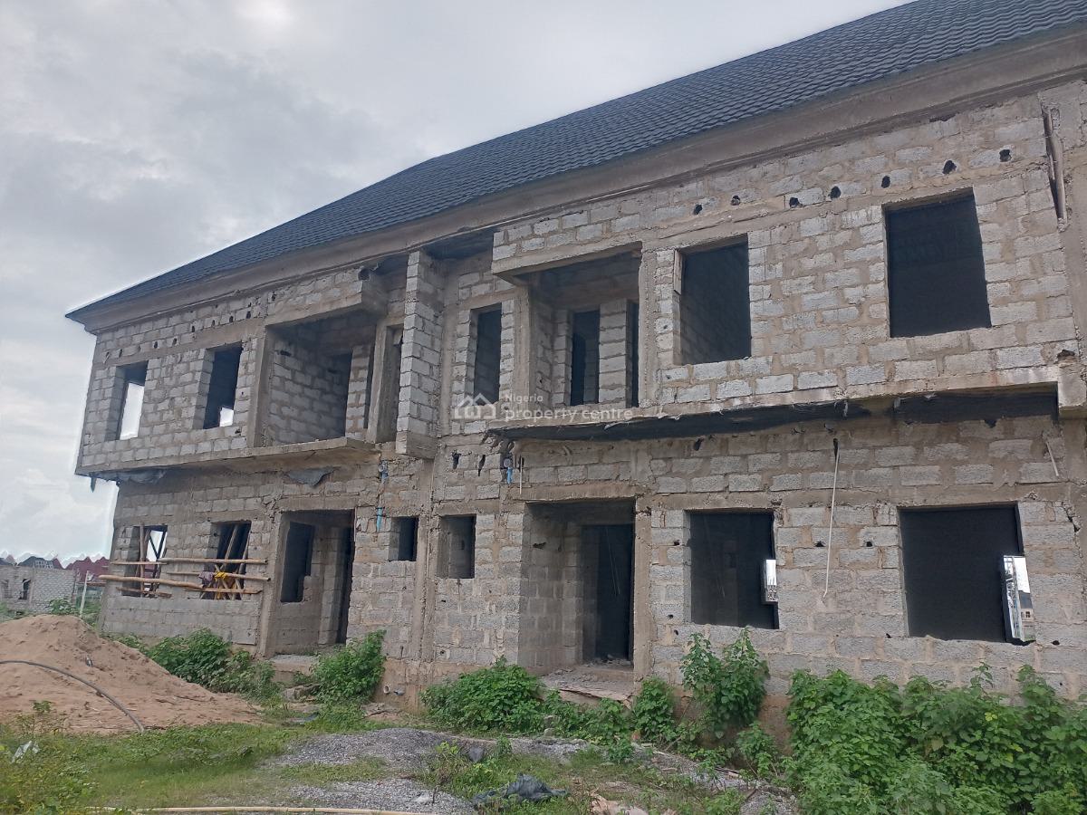 2 Bedroom Terrace Duplex Carcass, Along Voice of Nigeria Road Airport Road Abuja, Lugbe District, Abuja, Terraced Duplex for Sale