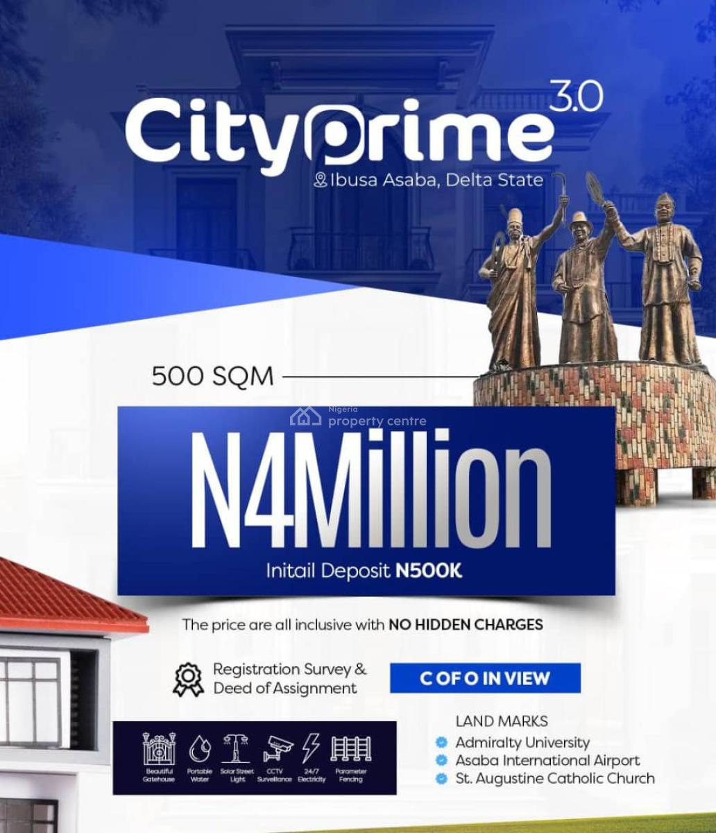 Land with Registered Survey, Cityprime 3.0 Asaba International Airport, Asaba, Delta, Residential Land for Sale