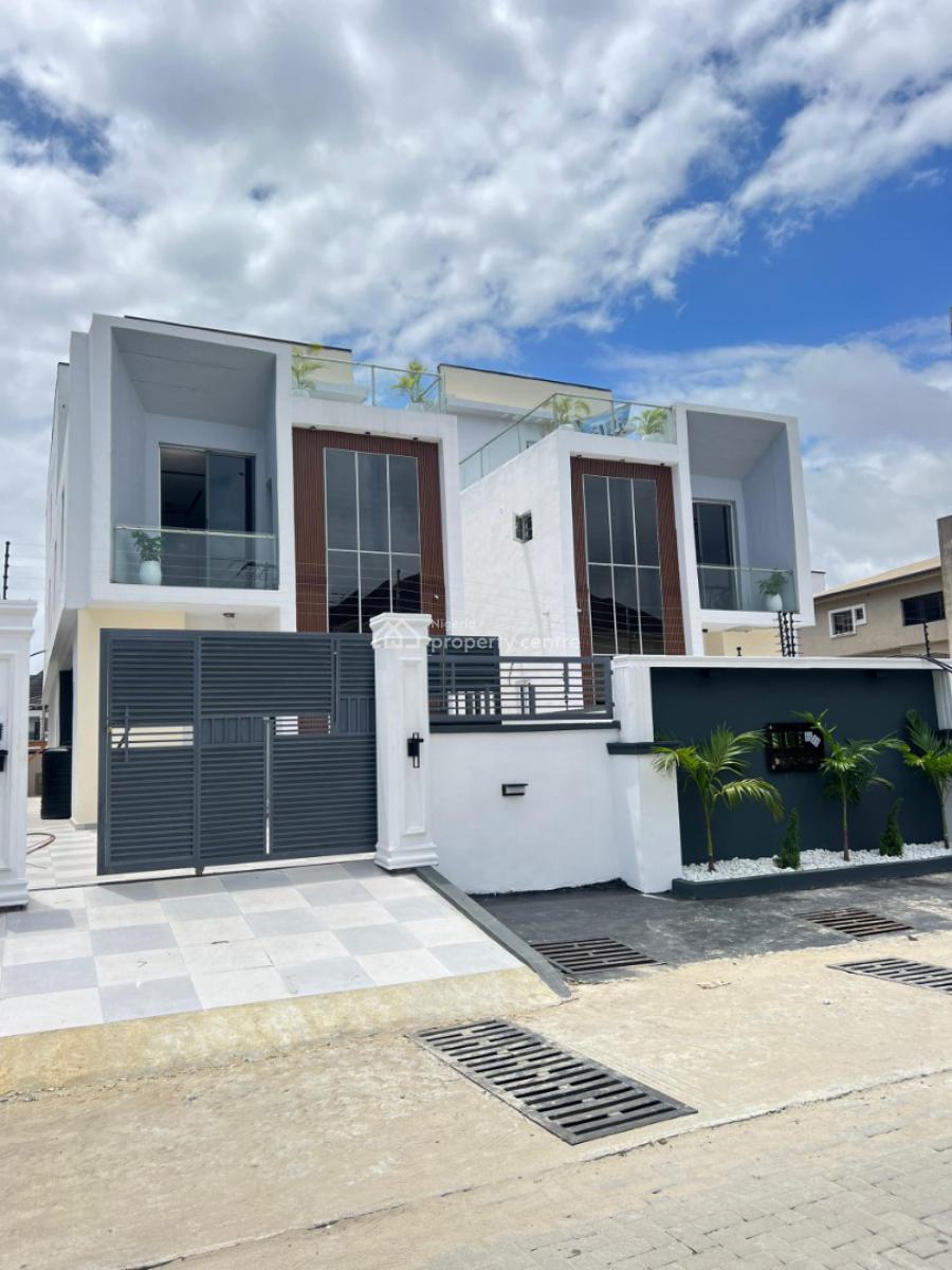 Brand New 5-bedroom Luxury Duplex with Cinema, Rooftop Terrace, and Bq, Chevron, Lekki, Lagos, Detached Duplex for Sale