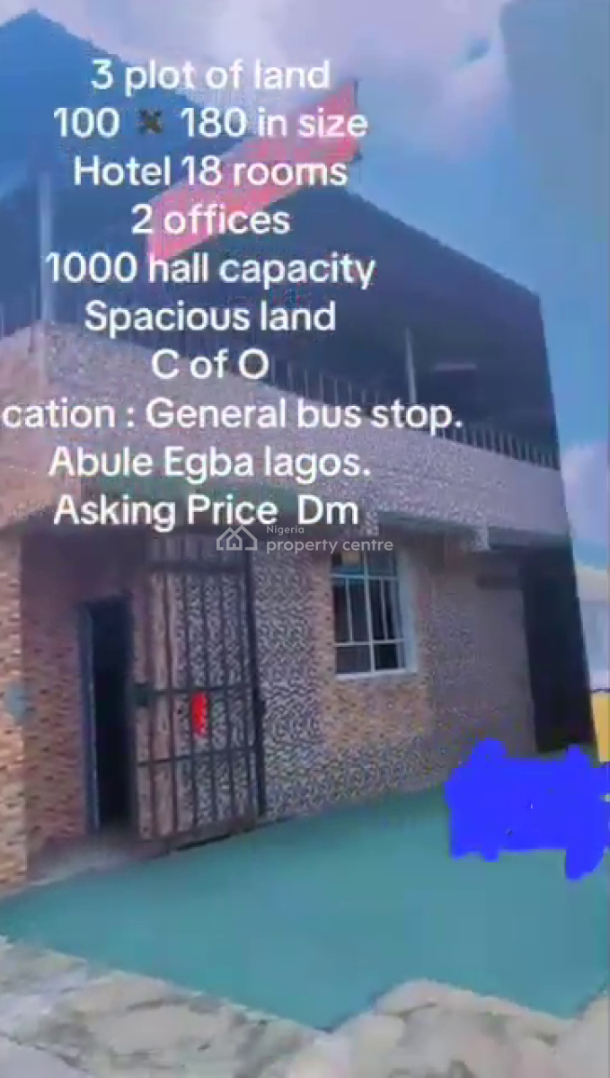 a Function Hotel+1000 People Capacity Hall, Abule Egba, Agege, Lagos, Hostel for Sale