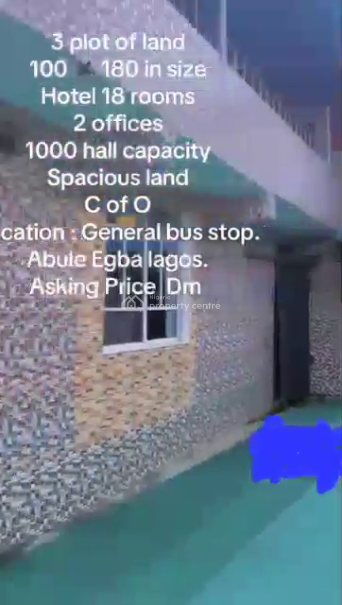 a Function Hotel+1000 People Capacity Hall, Abule Egba, Agege, Lagos, Hostel for Sale