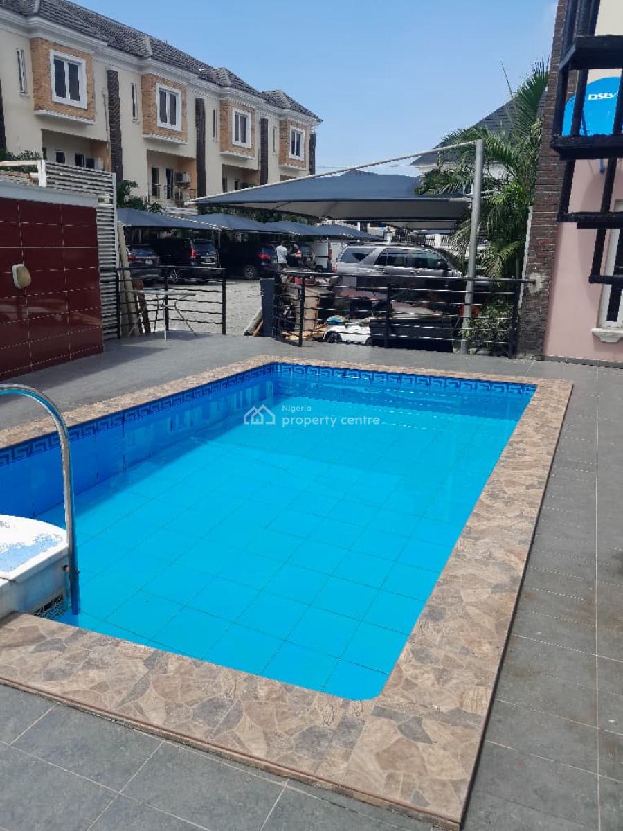 a Luxury Service 3 Bedroom Terrace with Bq and Swimming Pool, Osapa London Lekki, Osapa, Lekki, Lagos, Terraced Duplex for Rent