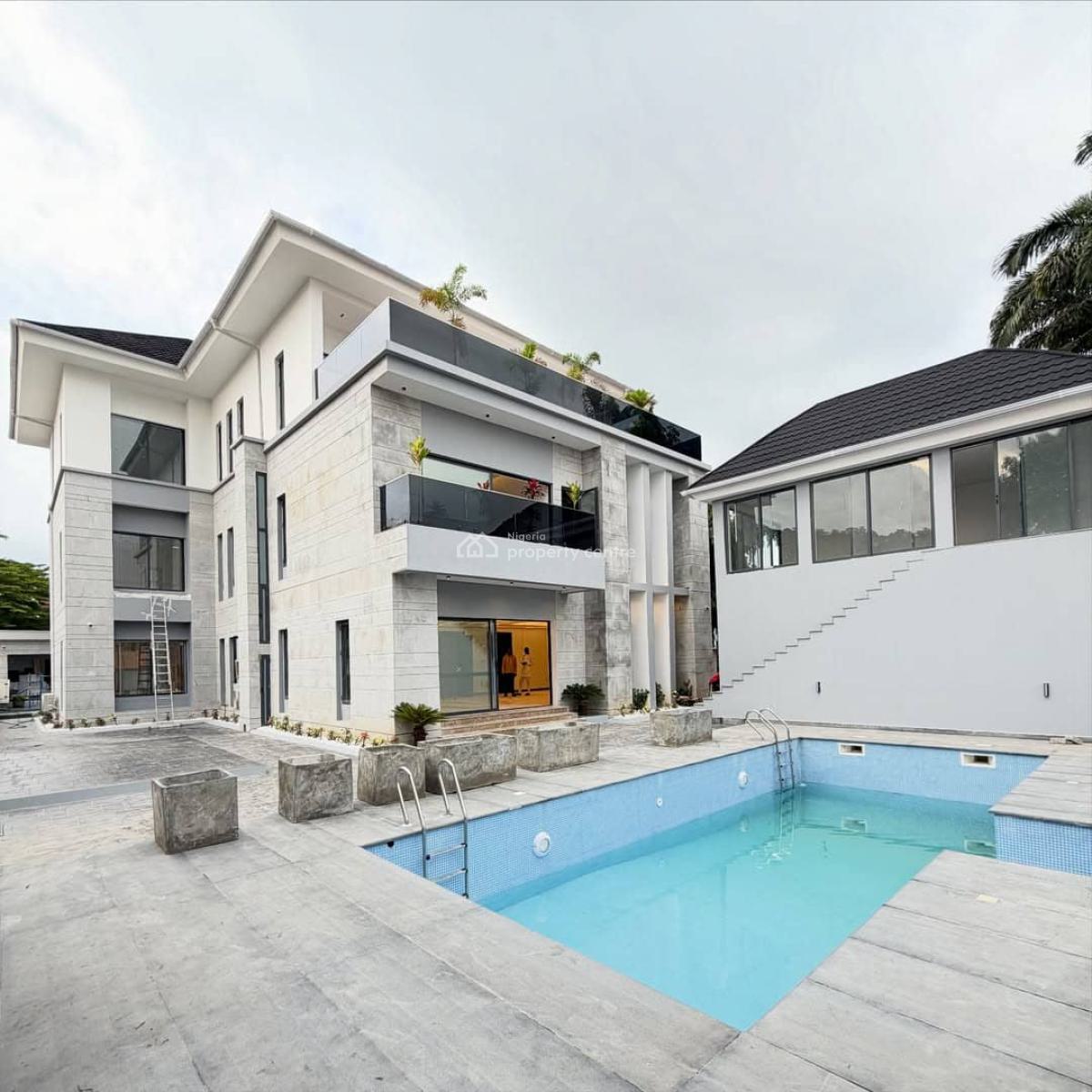 Smartly Built 7 Bedroom Mansion,pool,gym,penthouse, Elevator,bq, Serene and Well Secured Neighborhood, Maitama District, Abuja, Detached Duplex for Sale