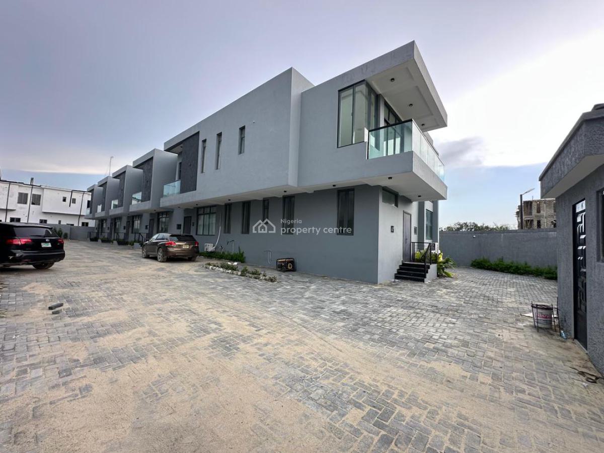 Brandnew 4bedroom Terrace Dipped with Bq at Alpha Beach Road Lekki, Alpha Beach Road Before Chevron Lekki, Lekki, Lagos, Terraced Duplex for Rent