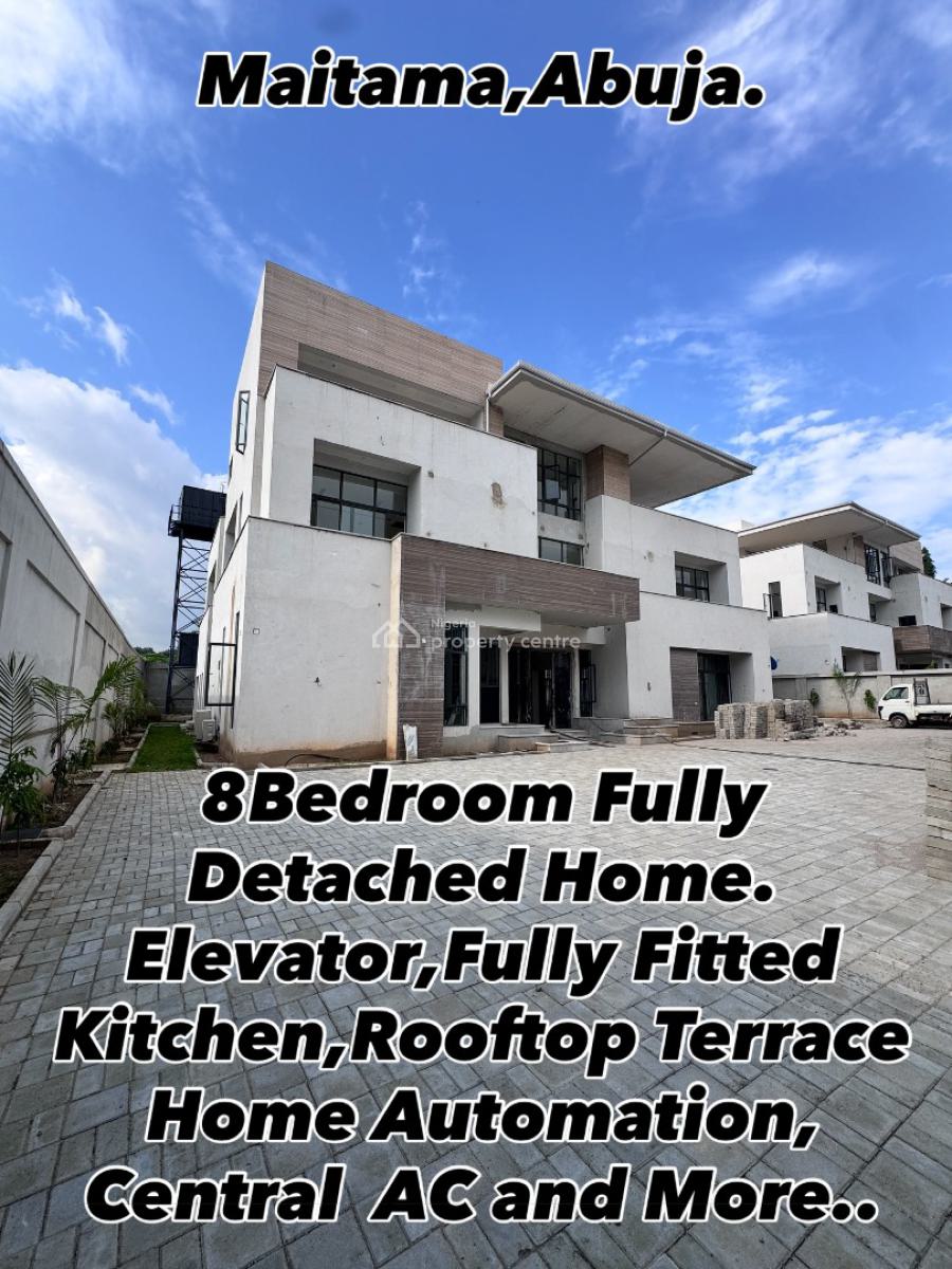 Massive 8 Bedroom Detached Duplex with Elevator + Cinema, Maitama Main, Maitama District, Abuja, Detached Duplex for Sale