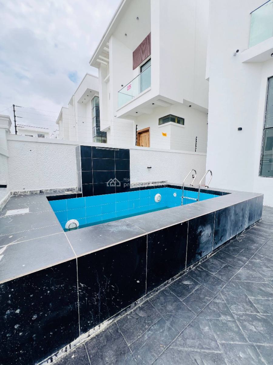4 Bedroom Fully Detached Duplex +bq with Pool ., Inside an Estate in Chevron, Lekki Phase 1, Lekki, Lagos, Detached Duplex for Sale