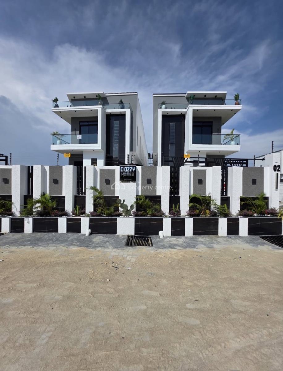 Contemporary 5bedroom Fully Detached Duplex with Room Bq+ Swimming Po, Inside a Great and Secured Estate in Ajah, Ajah, Lagos, Detached Duplex for Sale