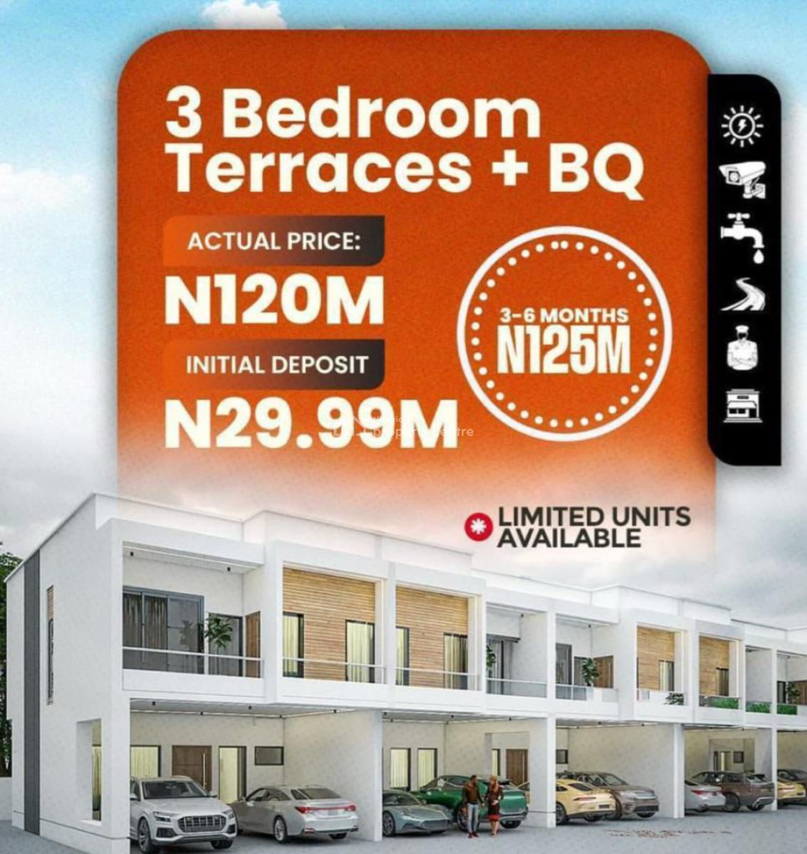 6months Flexible Payment 3 Bedroom Terrace Duplex+bq at  Lbs Ajah, Behind Lagos Business School Ajah Lagos, Ajah, Lagos, Terraced Duplex for Sale