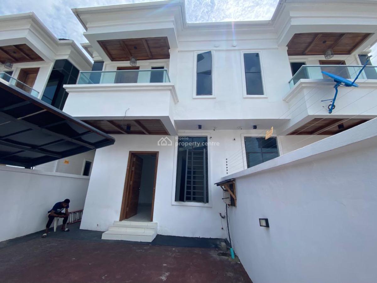 Self Compound 4 Bedroom Semi Detached Home with Bq, Lekki County, Ikota, Lekki, Lagos, Semi-detached Duplex for Sale