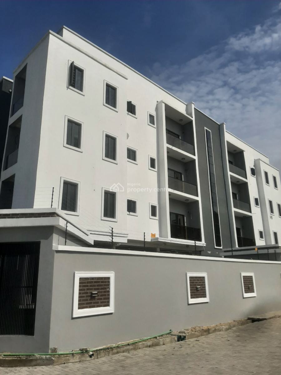 Newly Built and Serviced 2 Bedroom En-suite Flat with Fitted Open Kitc, Lekki Phase 1, Lekki, Lagos, Flat / Apartment for Rent