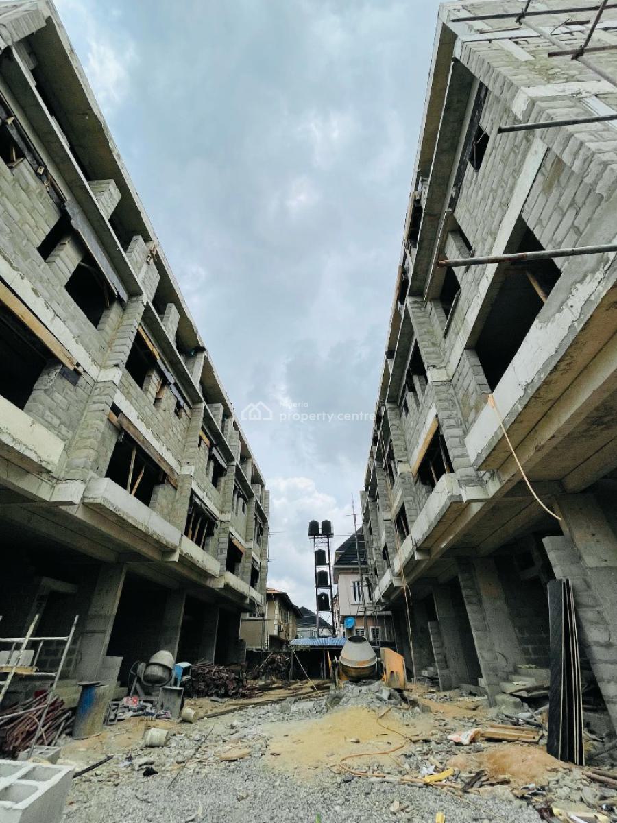 Top Quality 4 Bedroom Terrace Duplex in a Serene Location (carcass), Top Quality 4 Bedroom Terrace Duplex in a Serene Location (carcass), Gbagada, Lagos, House for Sale