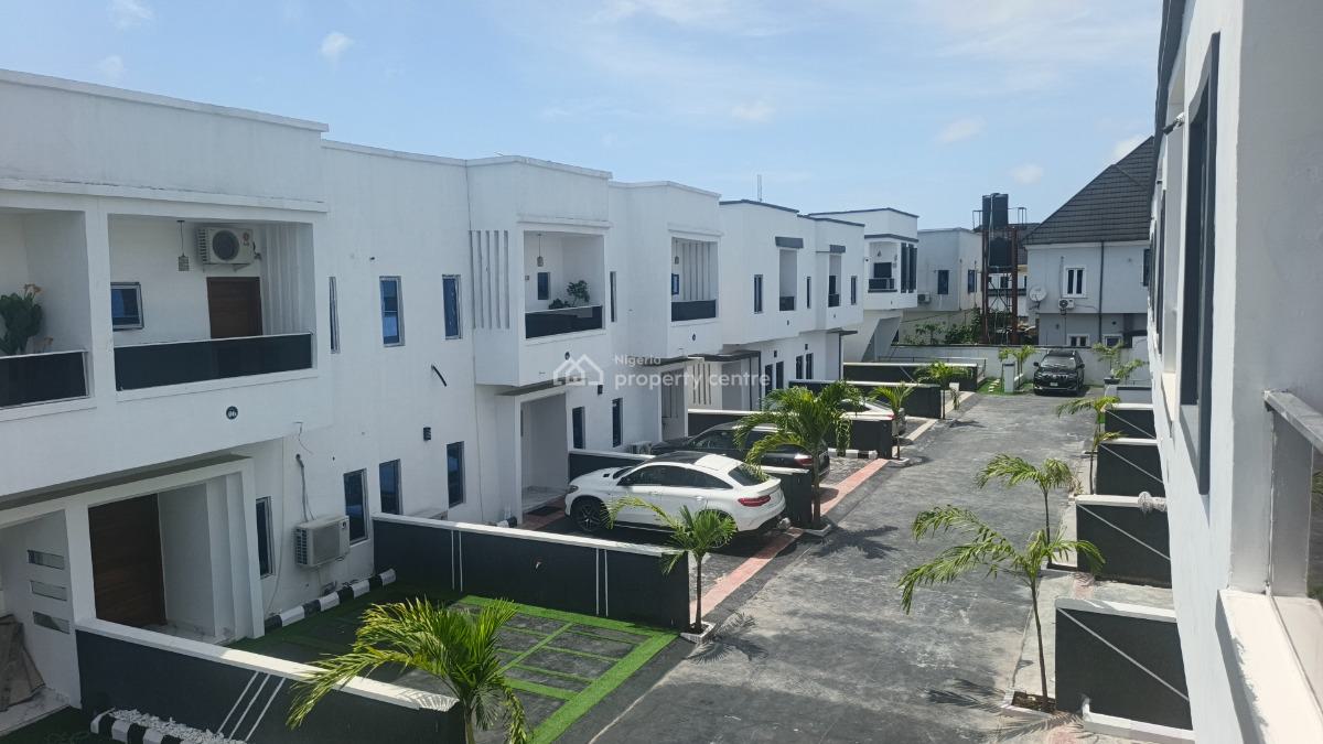 Luxury 4 Bedroom End-unit Terrace Duplex with Gym and Pool Access, Atlantic Nominee Estate/alasia, Ajah, Lagos, Terraced Duplex for Sale
