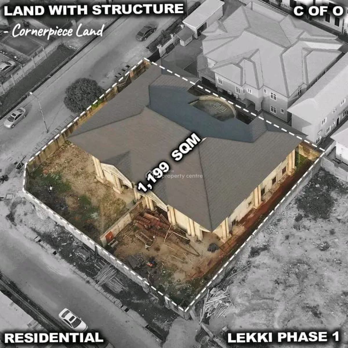 1199sqm of Land with Structure, Lekki Phase 1, Lekki, Lagos, Mixed-use Land for Sale