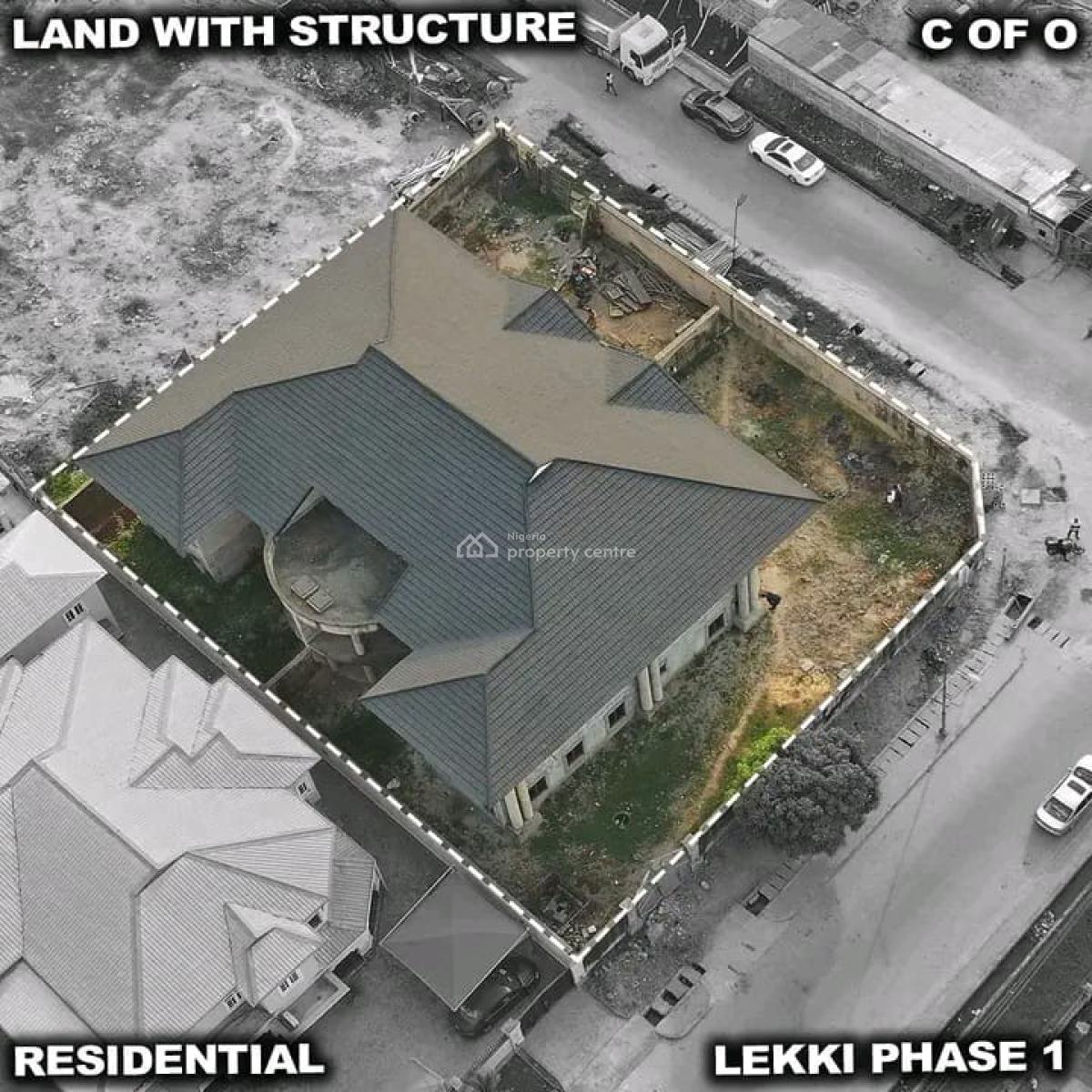 1199sqm of Land with Structure, Lekki Phase 1, Lekki, Lagos, Mixed-use Land for Sale