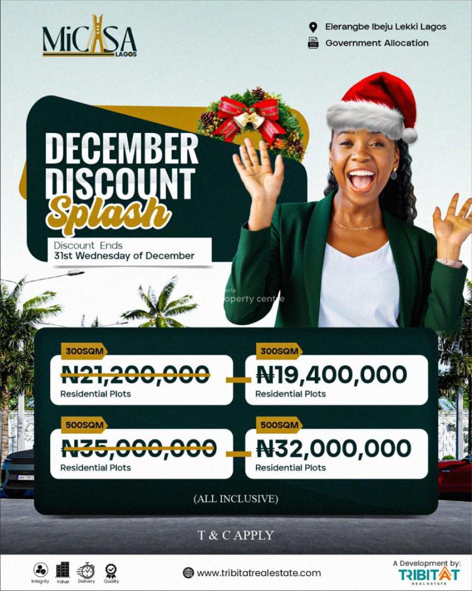 N3m Discount Splash Land Close to Airport, Mi Casa, Eleranigbe, Ibeju Lekki, Lagos, Residential Land for Sale