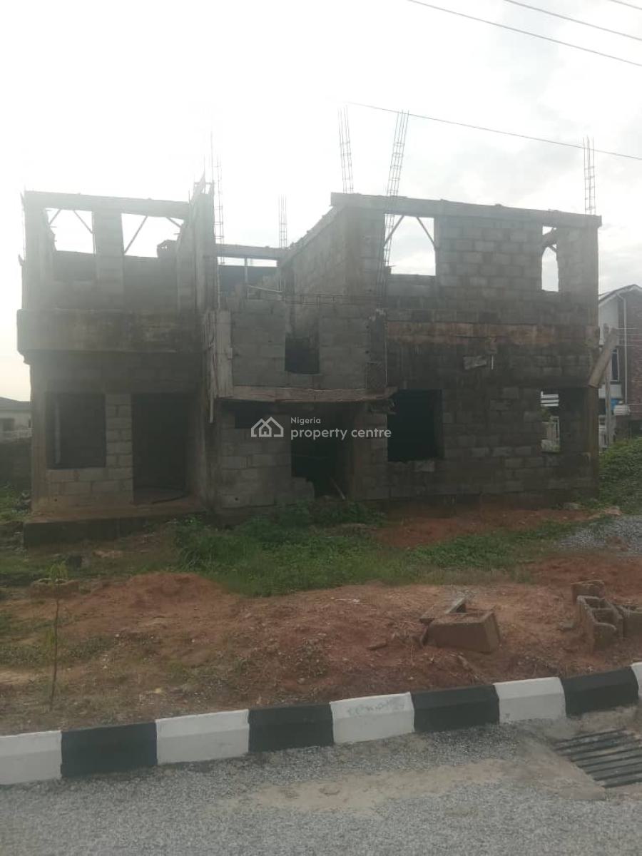 Distress Spacious 5 Bedroom Duplex Carcass, By Glory Doom, Lugbe District, Abuja, Detached Duplex for Sale