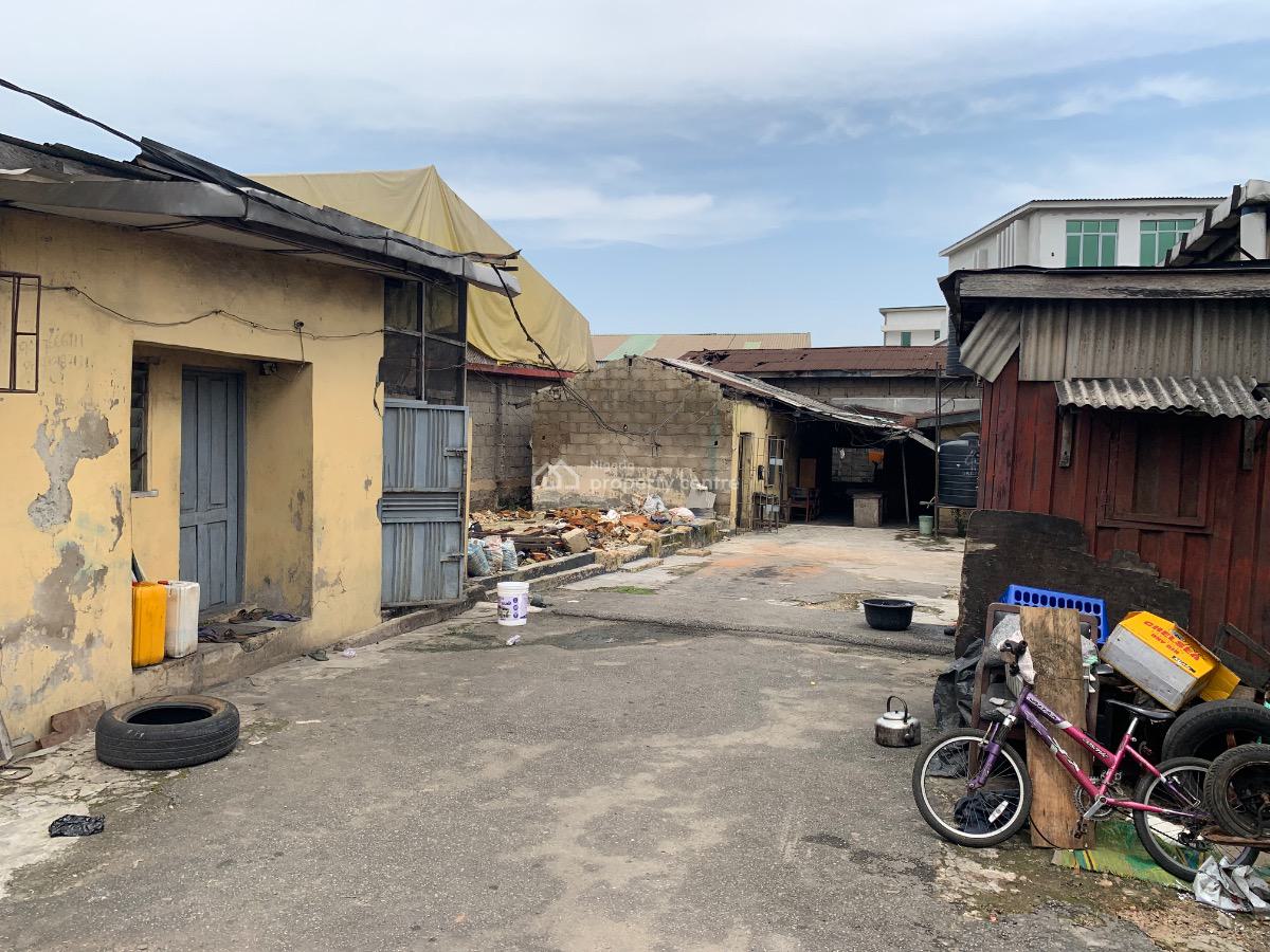 650 Sqmtrs of Land with a Demolishable Building, Idiroko Bus Stop, Maryland, Lagos, Commercial Land for Rent