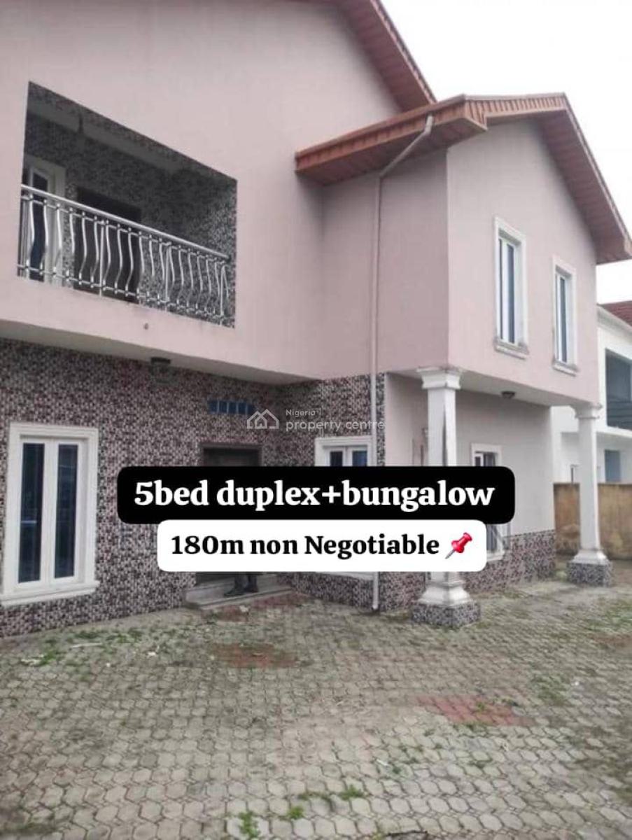 Spacious 5bedeoom, Crown Estate, Sangotedo, Ajah, Lagos, Detached Duplex for Sale