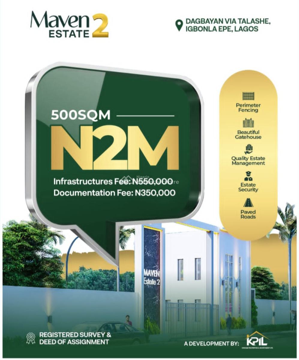 Land with C of O, Igbonla, Epe, Lagos, Land for Sale