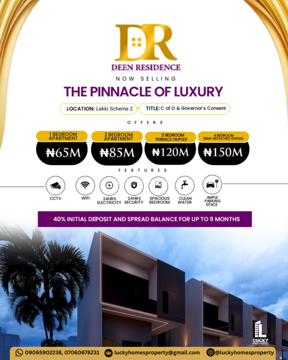 Exquisite 1 Bedroom Apartment, Lekki Scheme 2, Lekki, Lagos, House for Sale