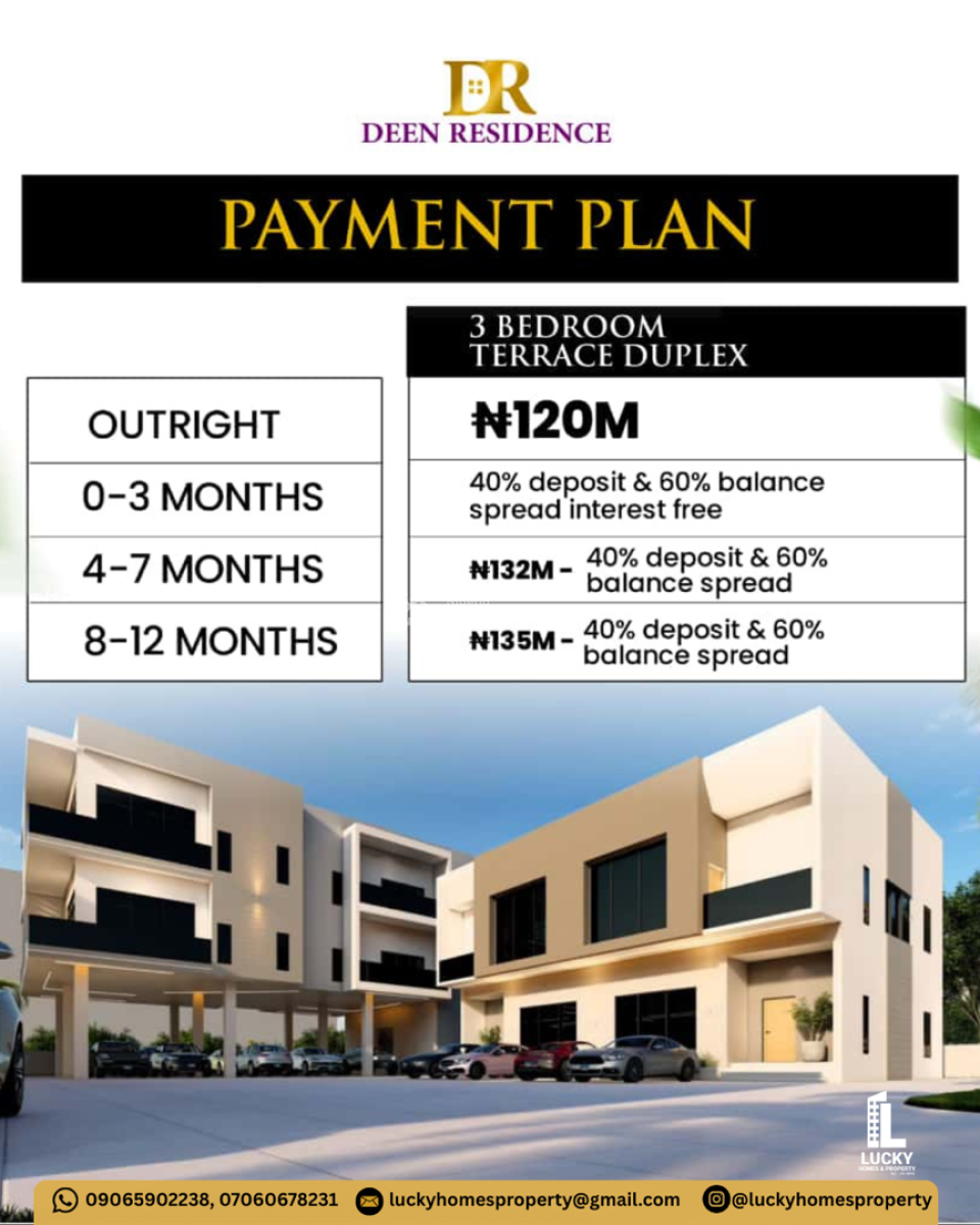 Exquisite 3 Bedroom Duplex, Lekki Scheme 2, Lekki, Lagos, House for Sale