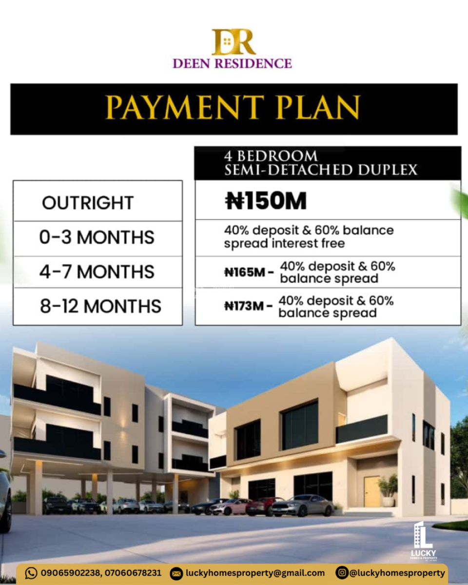 Luxury 4 Bedroom Duplex, Lekki Scheme 2, Lekki, Lagos, House for Sale