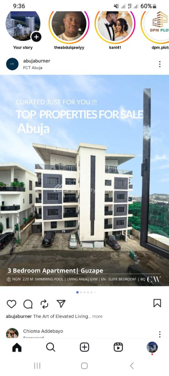 3 Bedroom Apartment, Guzape District, Abuja, Flat / Apartment for Sale