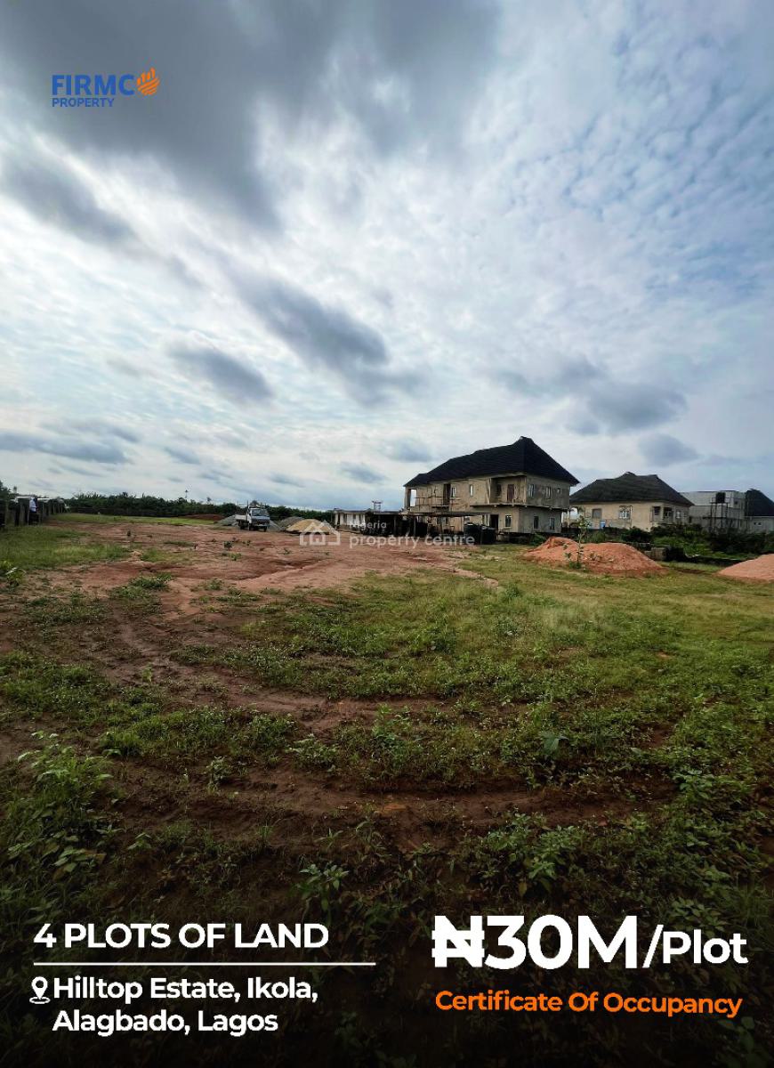 4 Plots of Land, Alagbado, Ifako-ijaiye, Lagos, Residential Land for Sale