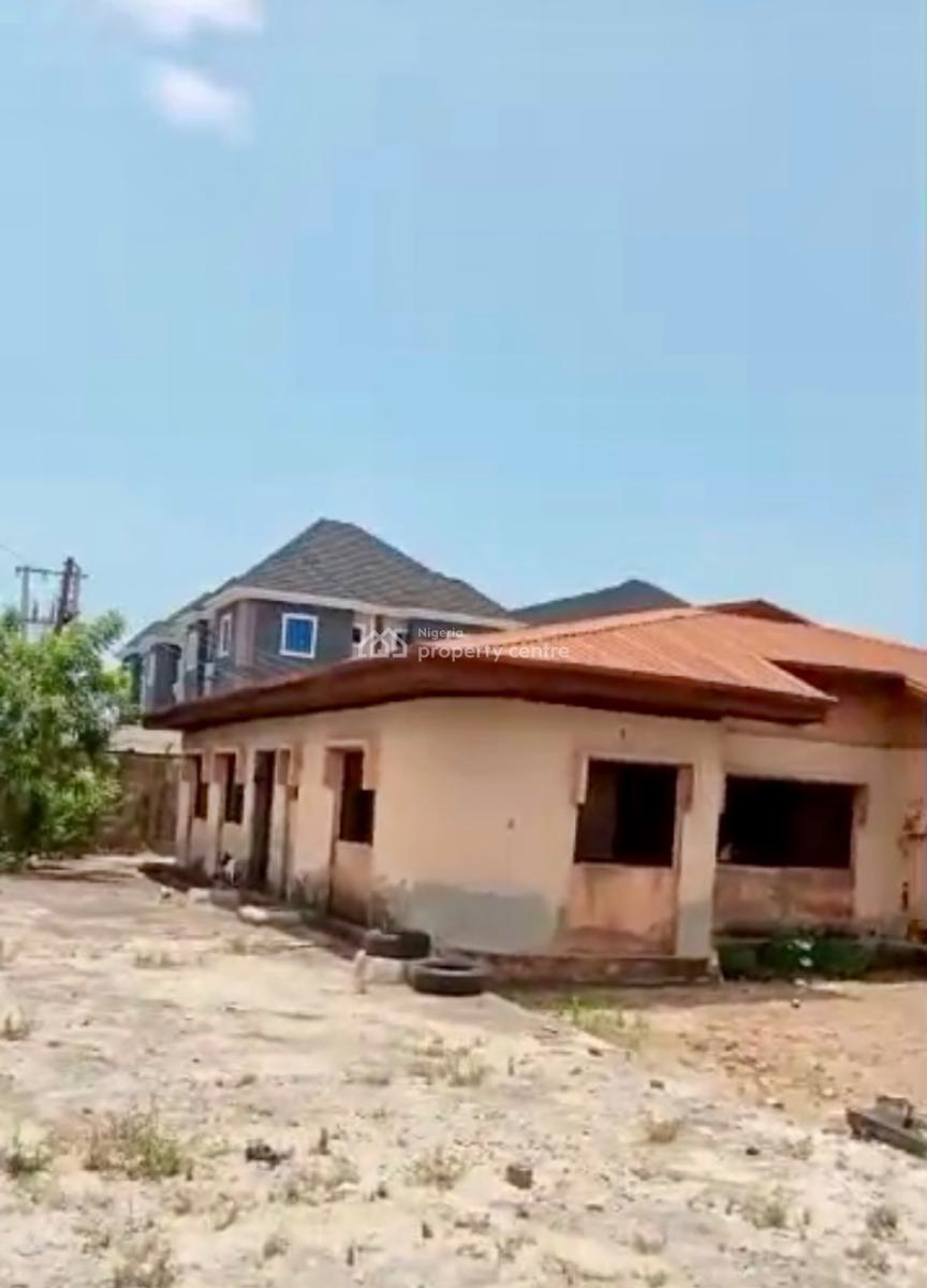 536sqm of Land Corner Piece with  Structure of 4 Bedroom Bungalow, By Goodnews Estate 1st Gate Entrance, Sangotedo, Ajah, Lagos, Land for Sale