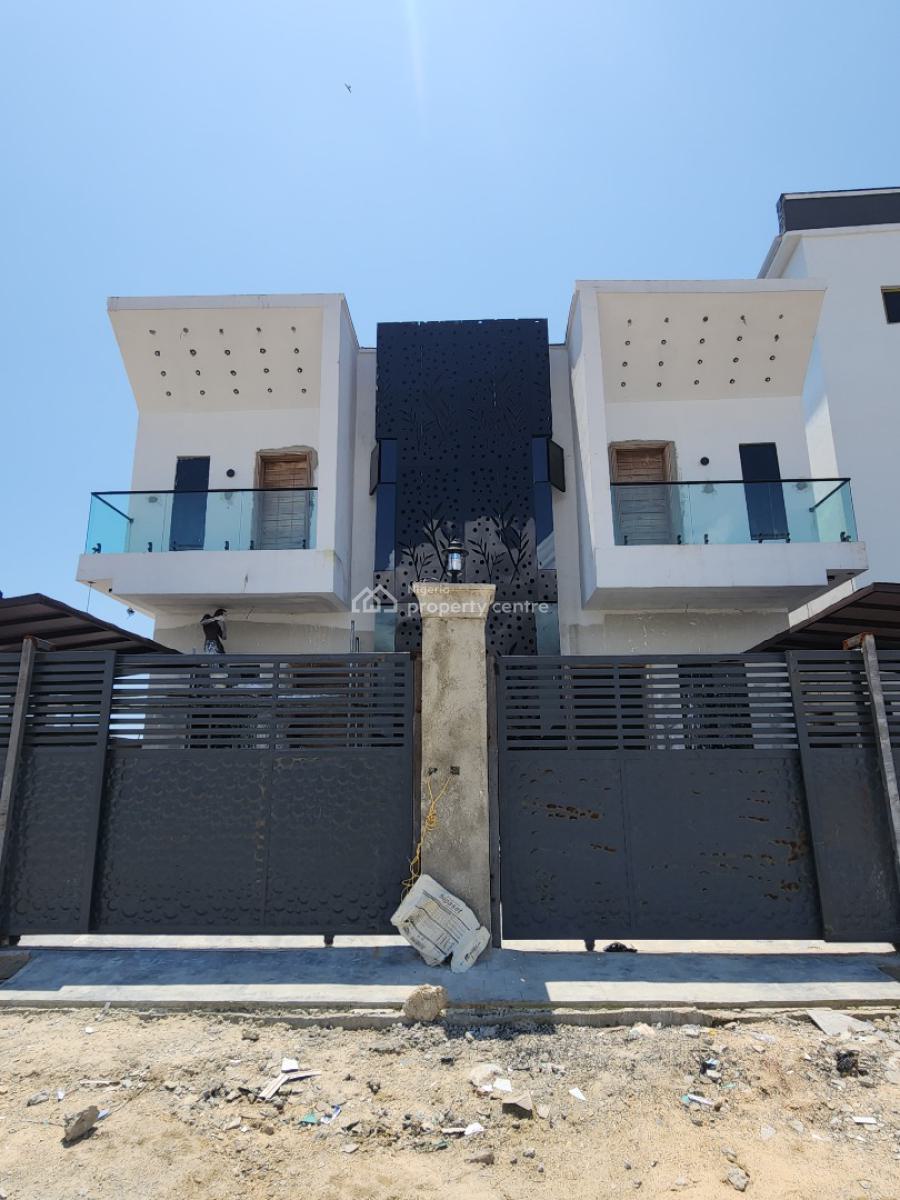 Nicely Built 4 Bedroom Semi Detached Duplex with Bq in a Secured Estate, Chevron Toll Gate, Orchid Road, Lekki, Lagos, Semi-detached Duplex for Sale
