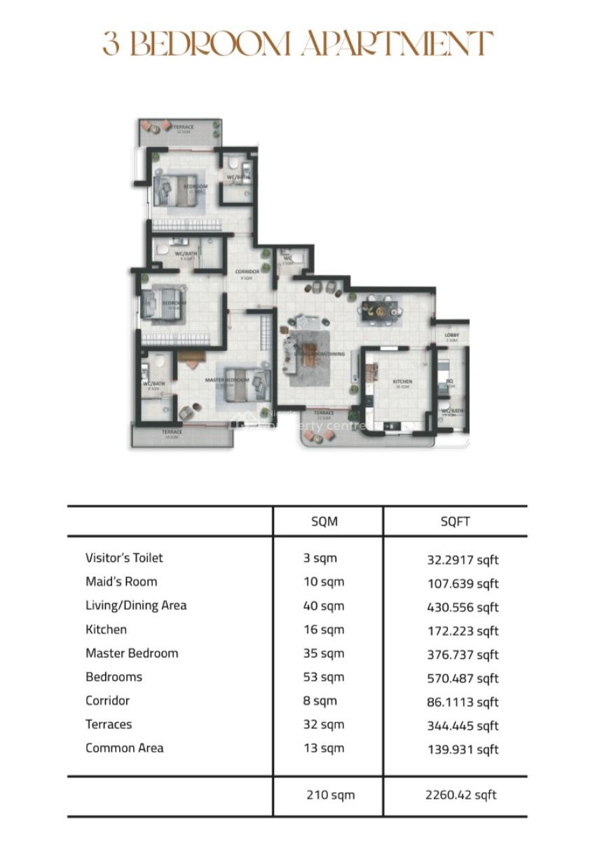 3bedroom Apartment, Ikoyi, Lagos, Flat / Apartment for Sale