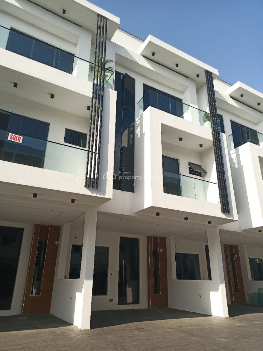 Newly Built 4 Bedroom Terrace Duplex with Bq, Osapa, Lekki, Lagos, Terraced Duplex for Sale
