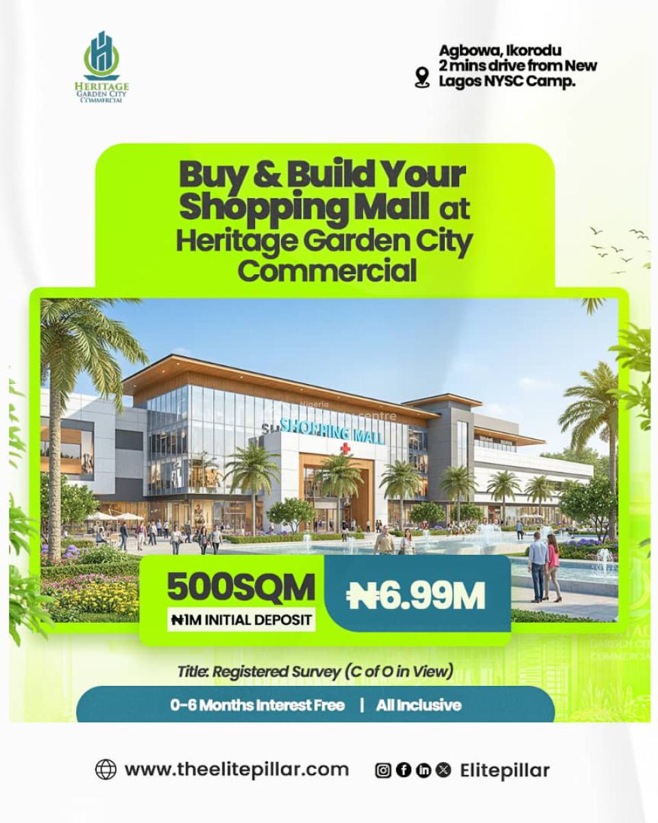 100% Dry Commercial Land Ideal for Shopping Mall, Warehouse Or Complex, Few Minutes From The New Nysc Orientation Camp, Agbowa, Ikorodu, Lagos, Commercial Land for Sale